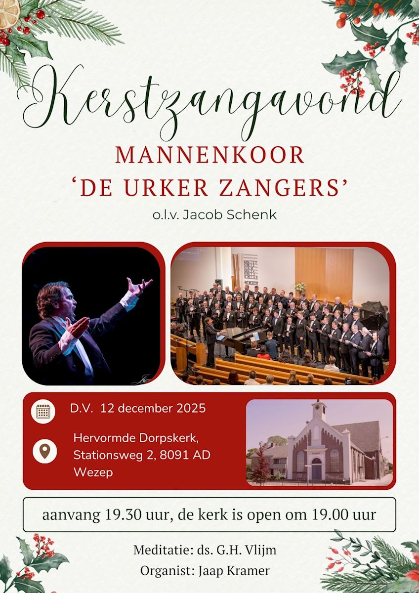 Kerstzangsamenkomst Dorpskerk 12 decemeber 2025 19:30